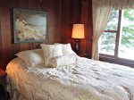 Queen bedroom with views of Lake Michigan